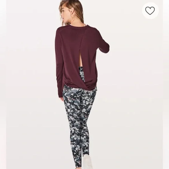 Lululemon Bring It Backbend Cashmere Blend Sweater Maroon Medium - Picture 2 of 8